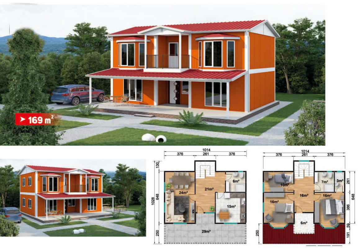 SerPan Prefabrik Dubleks Ev Modeli 1 - 169 m2