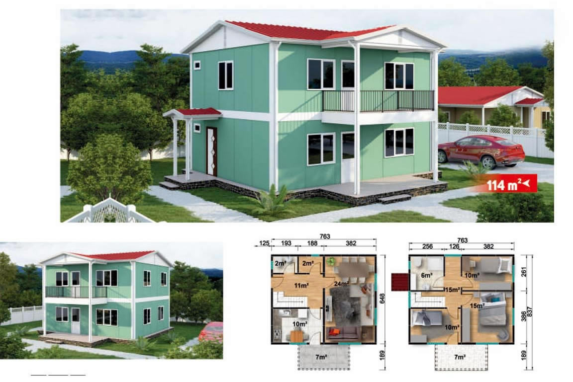 SerPan Prefabrik Dubleks Ev Modeli 6 - 114 m2